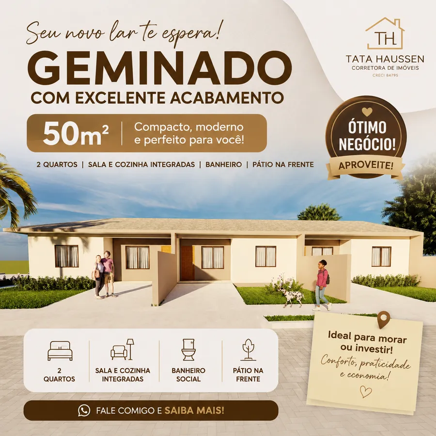 geminado com 2 quartos no bairro São Francisco Xavier em Venâncio Aires